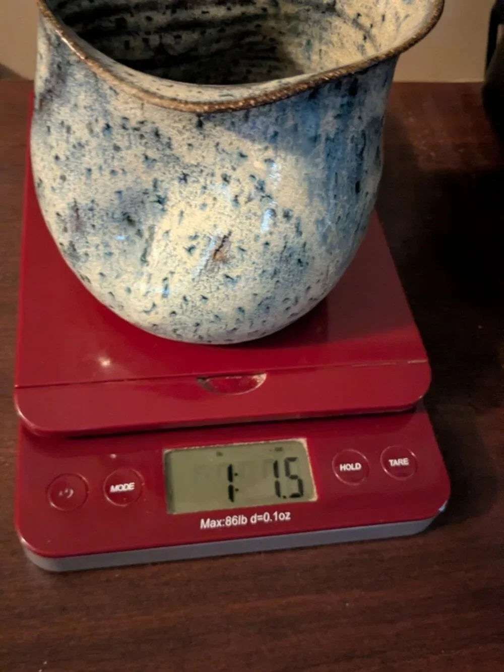 Gerald Patrick Pottery Vtg 1972 Pinch Pot Vase Signed Speckle Glaze 5